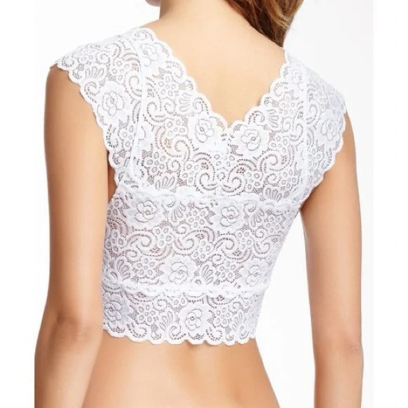 Free People "Chase Me" Wireless Lace Bralette, Crop Top - Picture 2 of 5
